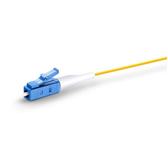 RiteAV - Singlemode 9/125 LC/UPC Fiber Pigtail, for Fusion Splice (1 Meter) Unjacketed (0.9 mm Tight Buffer) (100 Pack)