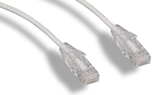 RiteAV - Ultra Slim, Fluke Tested Cat 6A High Density Network Ethernet Cable - White - 25ft (10 Pack)