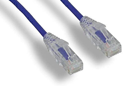RiteAV - Ultra Slim, Fluke Tested Cat6 High Density Network Ethernet Cable - Purple - 1ft (10 Pack)
