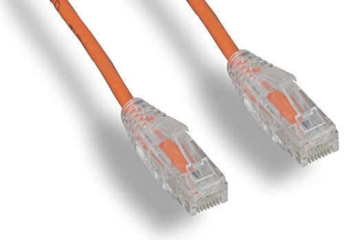 RiteAV - Ultra Slim, Fluke Tested Cat6 High Density Network Ethernet Cable - Orange - 7ft (10 Pack)