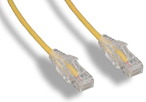 RiteAV - Ultra Slim, Fluke Tested Cat6 High Density Network Ethernet Cable - Yellow - 5ft (10 Pack)