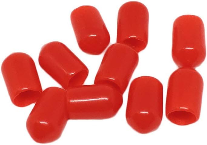 RiteAV - Fiber Optic Dust Caps for Fiber Bulkheads - 10 caps - (ST Multimode or Singlemode) (Red)