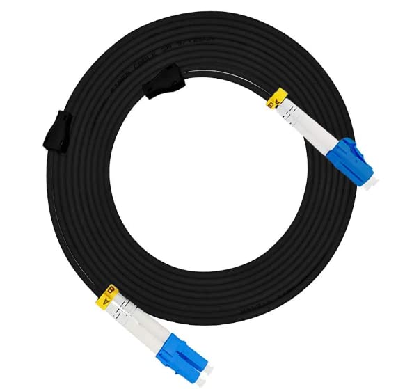 Ultra Spec Cables LC to LC Outdoor Armored Duplex 9/125 Singlemode Fiber Optic Cable Jumper Patch Cord 100 Meter