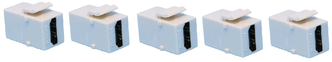 RiteAV HDMI 2.0 Light Almond Keystone Adapter Coupler Female to Female (5 Pack)