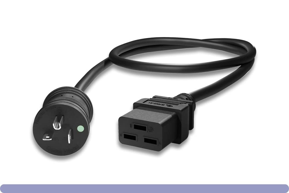 RiteAV - Heavy Duty 12 AWG Hospital Grade Power Cord (BLACK (6ft) 2 Meter)