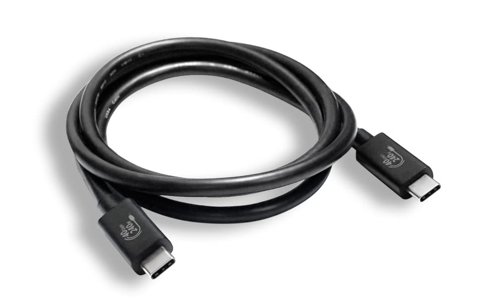 RiteAV (USB-C to USB-C) SUPER USB 4 Gen 3/ Cable 3.3 ft (1M) , (Supports 8K) EGPU , 240W / 40Gbps