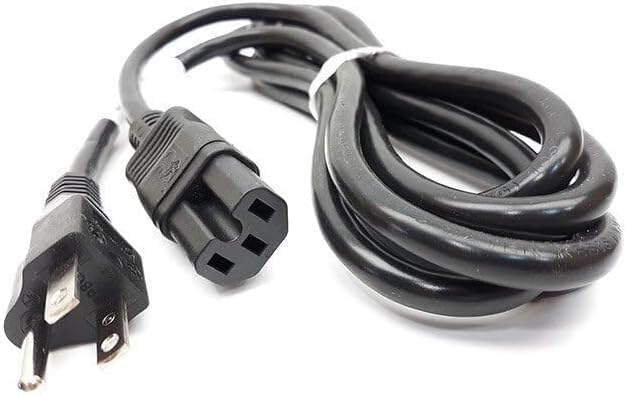 RiteAV - Black, Heavy Duty NEMA 5-15P to IEC 60320 C15, 14AWG, 15A/1875W, SJT, 125V, for PCs, Monitors, Scanners, and Printers (8FT (2.4 Meter) 10 PACK)