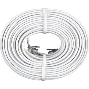 (Pack of 5) - 50FT White Phone Line Cord RJ11 Male/Male Telephone Cable for Landline Phone and Fax