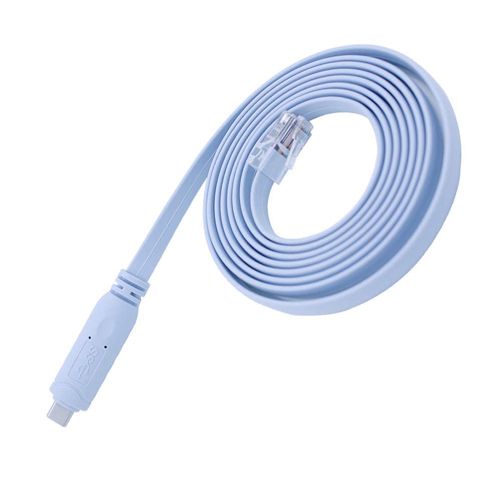 Cisco - konsolkabel till USB C till Rj45 Cisco-konsolkabel för MacBook-bärbara datorer (FTDI RS232 chip, 6 Ft/1,8 M)