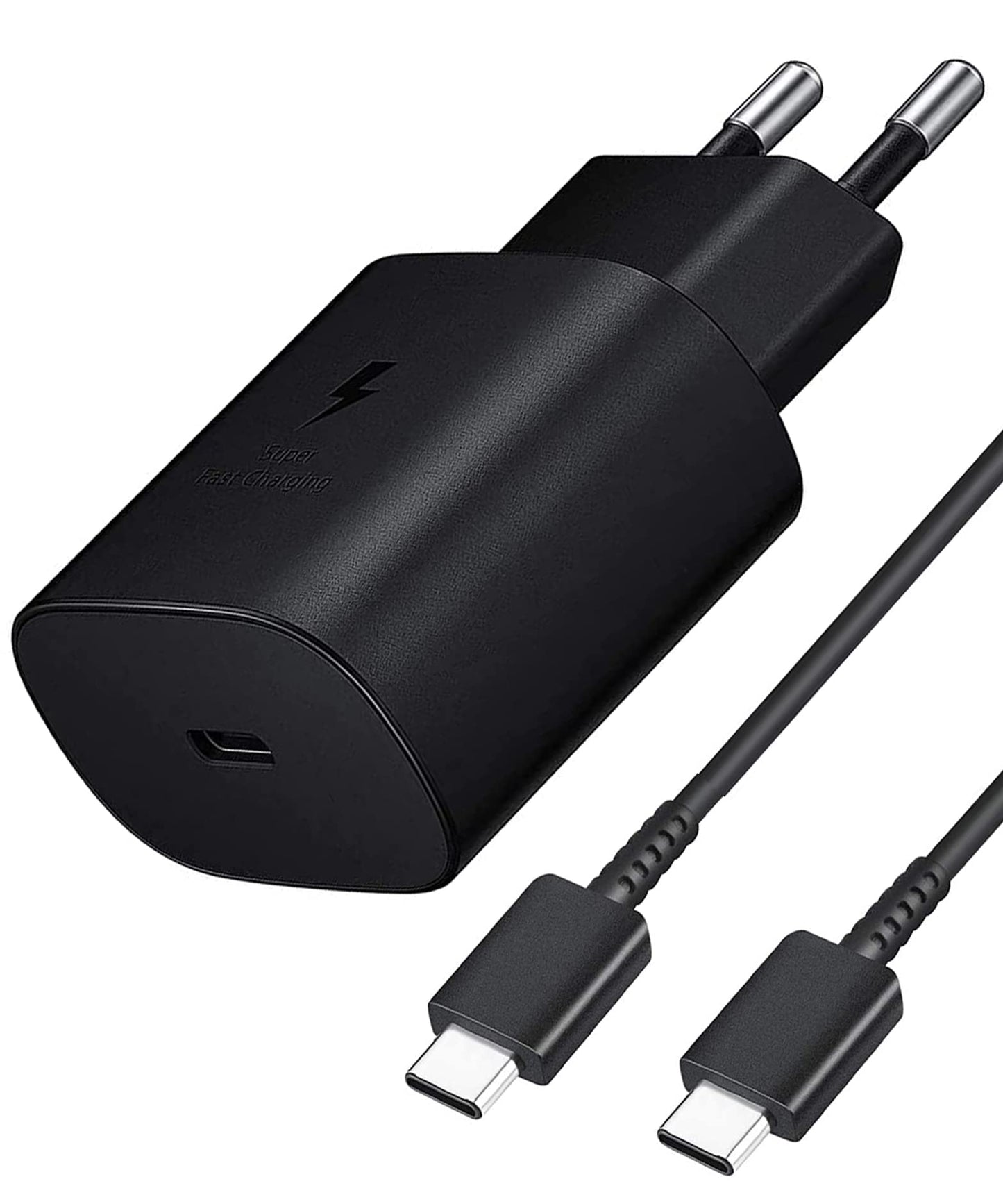 25W USB C snabbladdare för Samsung, PD 3.0 USB C Power Delivery laddare med 1,2 M USB C-kabel, kompatibel med Samsung Galaxy S23/S24 Ultr/S21 FE/S20 Plus/Note 20/Note 10 Plus/A52 A72/A71/M51