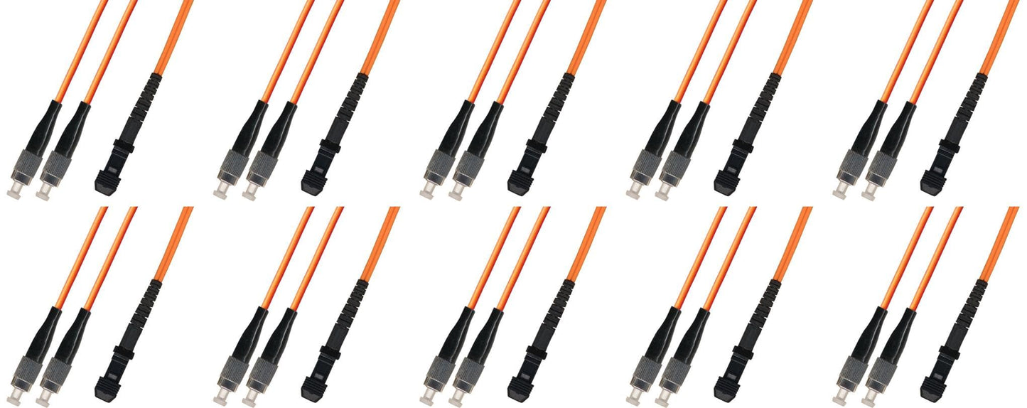 Ultra Spec Cables 7M Multimode Duplex Fiber Optic Cable (50/125) - FC to MTRJ (10 Pack)