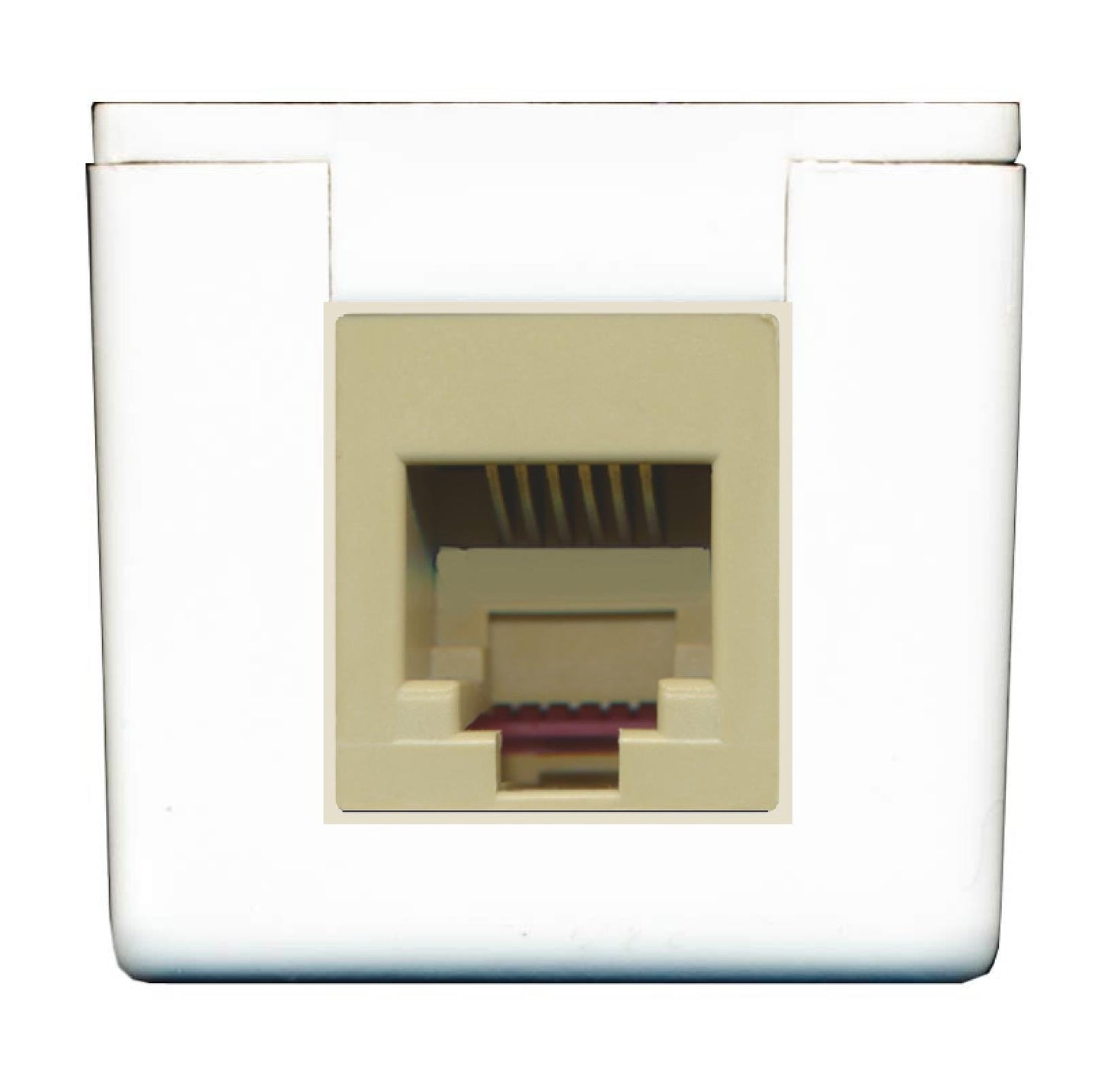RiteAV Rj11-12 Phone Surface Mount Box Female/Female White