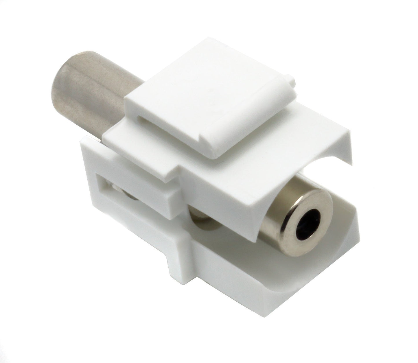 RiteAV White 3.5mm Keystone Jack Female to Female