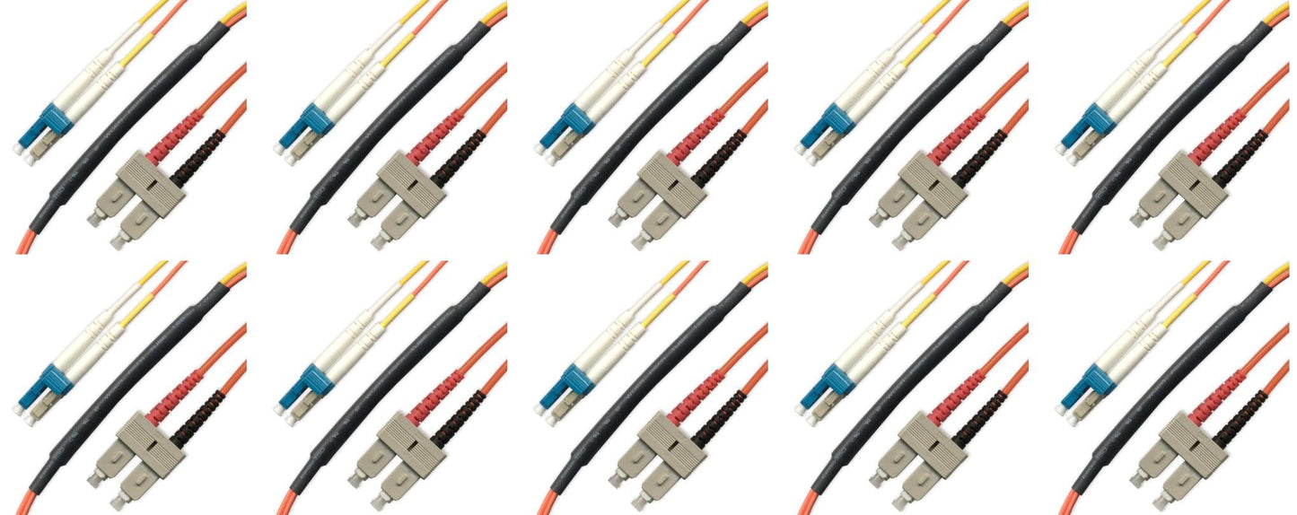 Ultra Spec Cables 3M LC/SC Mode Conditioning (LC Side) Fiber Optic Cable (9/125-62.5/125) (10 Pack)