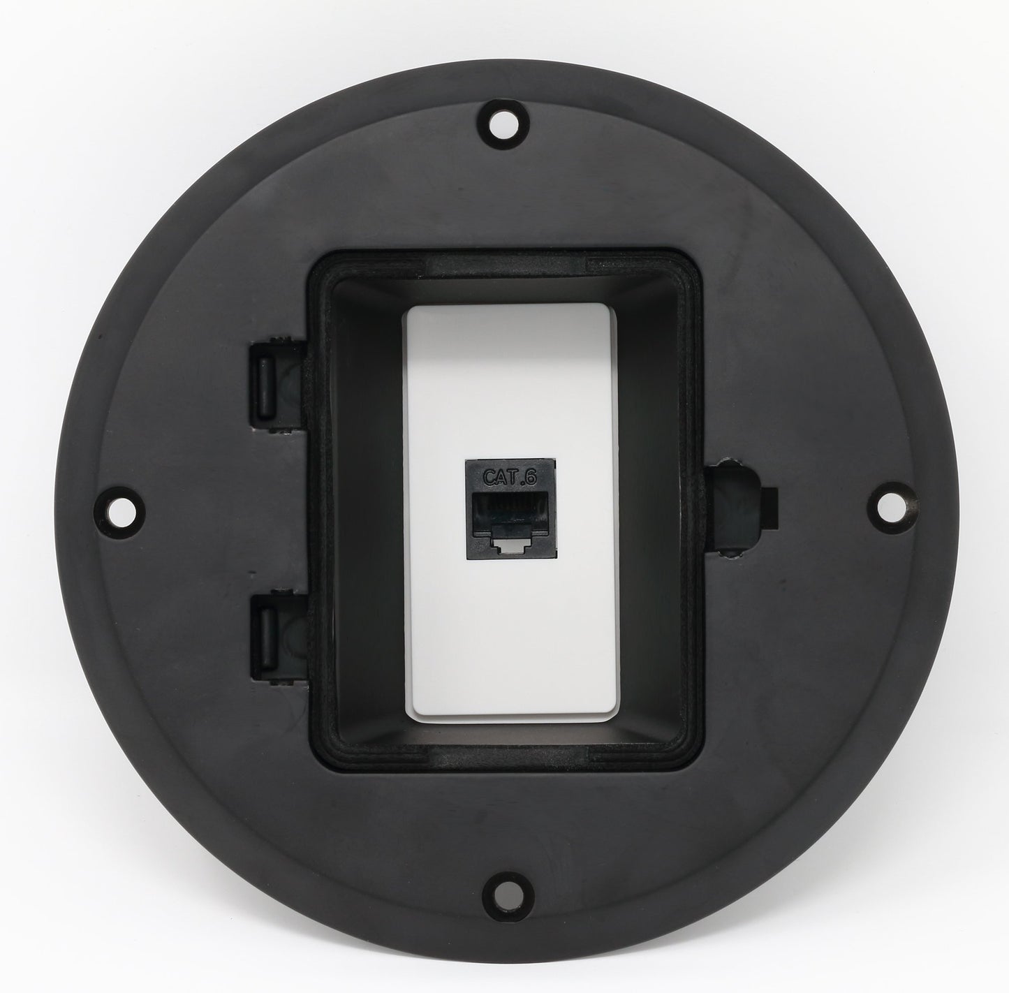 RiteAV 1 Gang 1 Port Cat6 Floor Box - Black