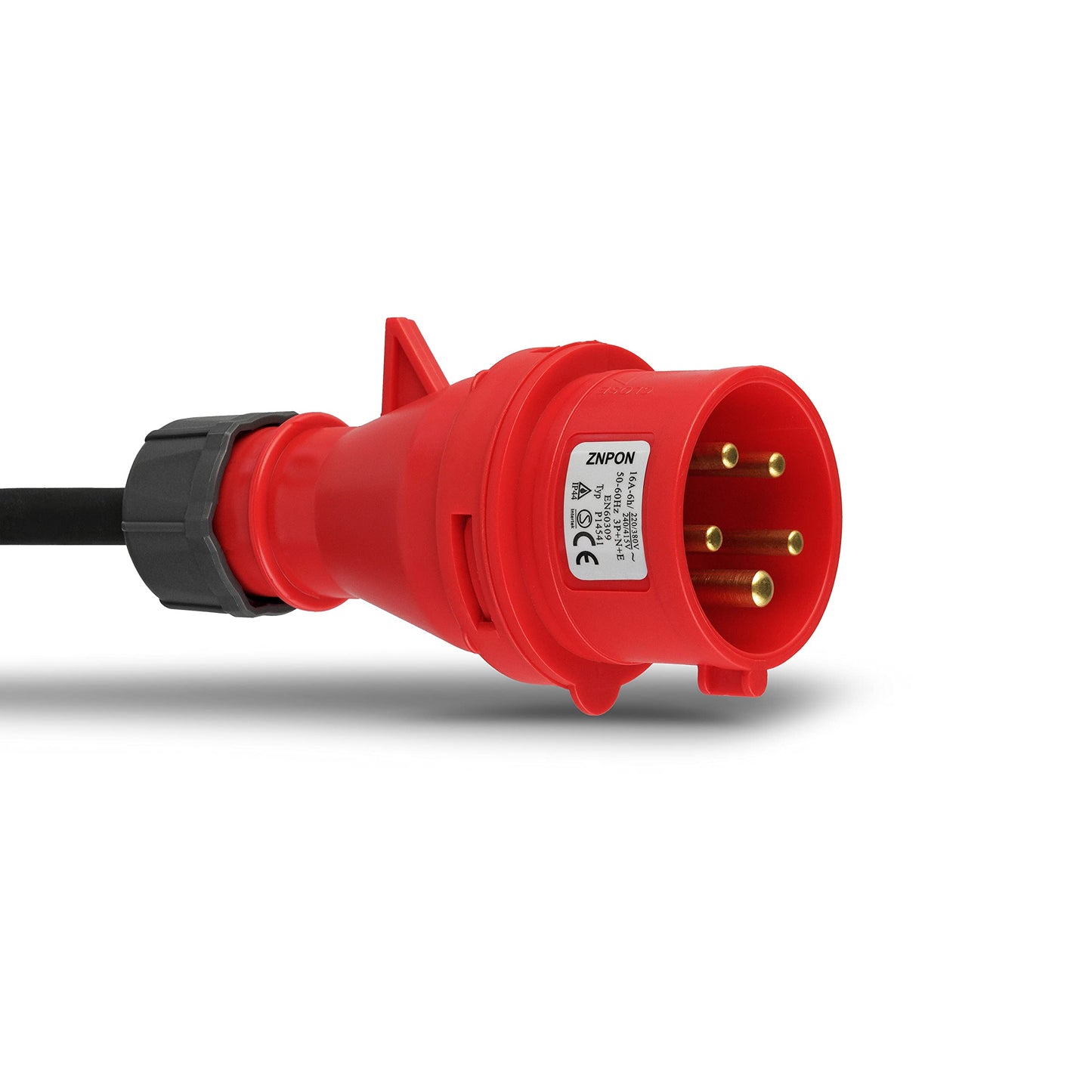 RiteAV - CEE förlängning – förlängningskabel utomhus IP44 – starkströmkabel 10 m, 1 1000 W, 400 V – svart