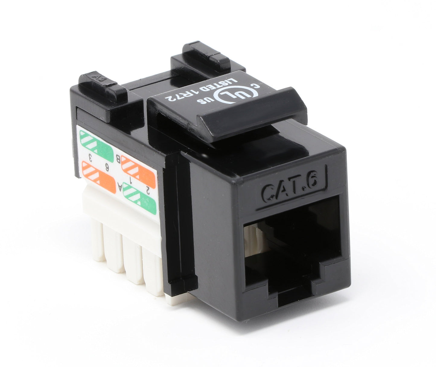 RiteAV CAT6 Keystone Jack Black Punchdown (110 Type)