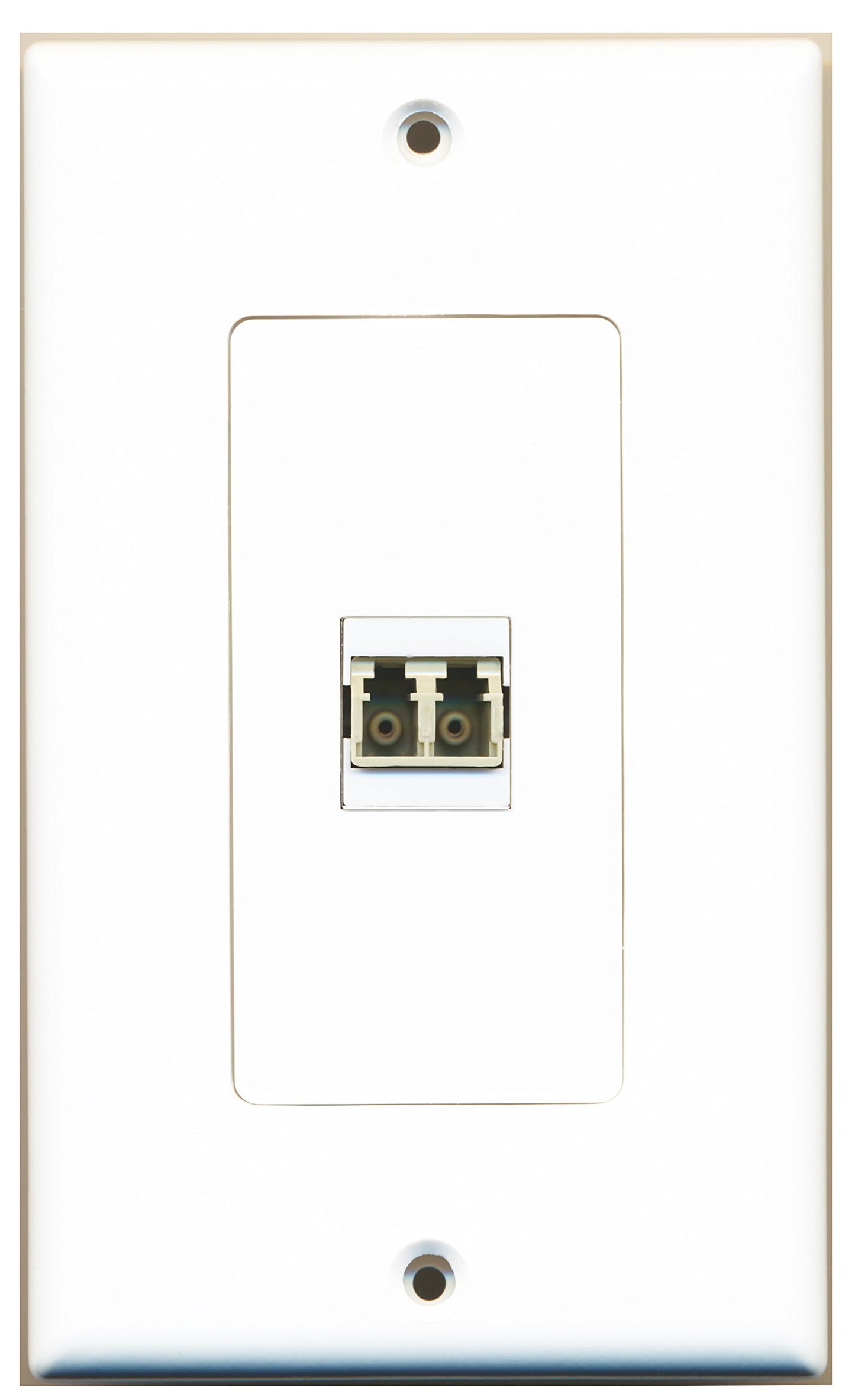 RiteAV - 1 LC Multimode Fiber Optic Cable Port Duplex Female Decorative - Bracket Included