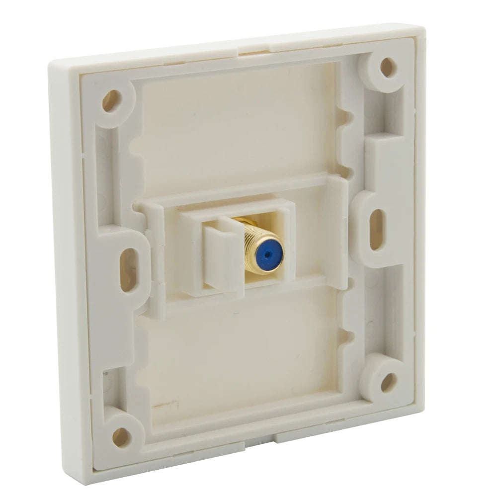 EU 86 Style 1 Port Coaxial F RG6 Hona till Hona Wall Plate (Vägguttag)