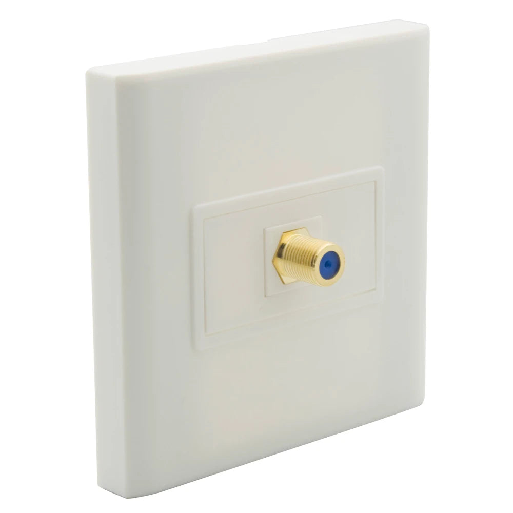 EU 86 Style 1 Port Coaxial F RG6 Hona till Hona Wall Plate (Vägguttag)