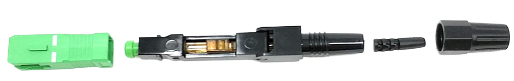 Field Installable SC-APC Singlemode 9/125 Connector for 0.9mm, 2.0mm, 3.0mm Cable (10 Pack)