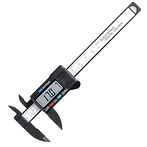 digitalt skjutmått på 150 mm/6 tum, digitalt kolfiber med klart Lcd och backup-batteri, professionell kaliper för utomhusbruk, inomhus, djup och stegmätning