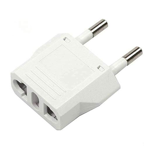 2 x resekontaktadapter USA, AU, EU till EU Europa (vit)