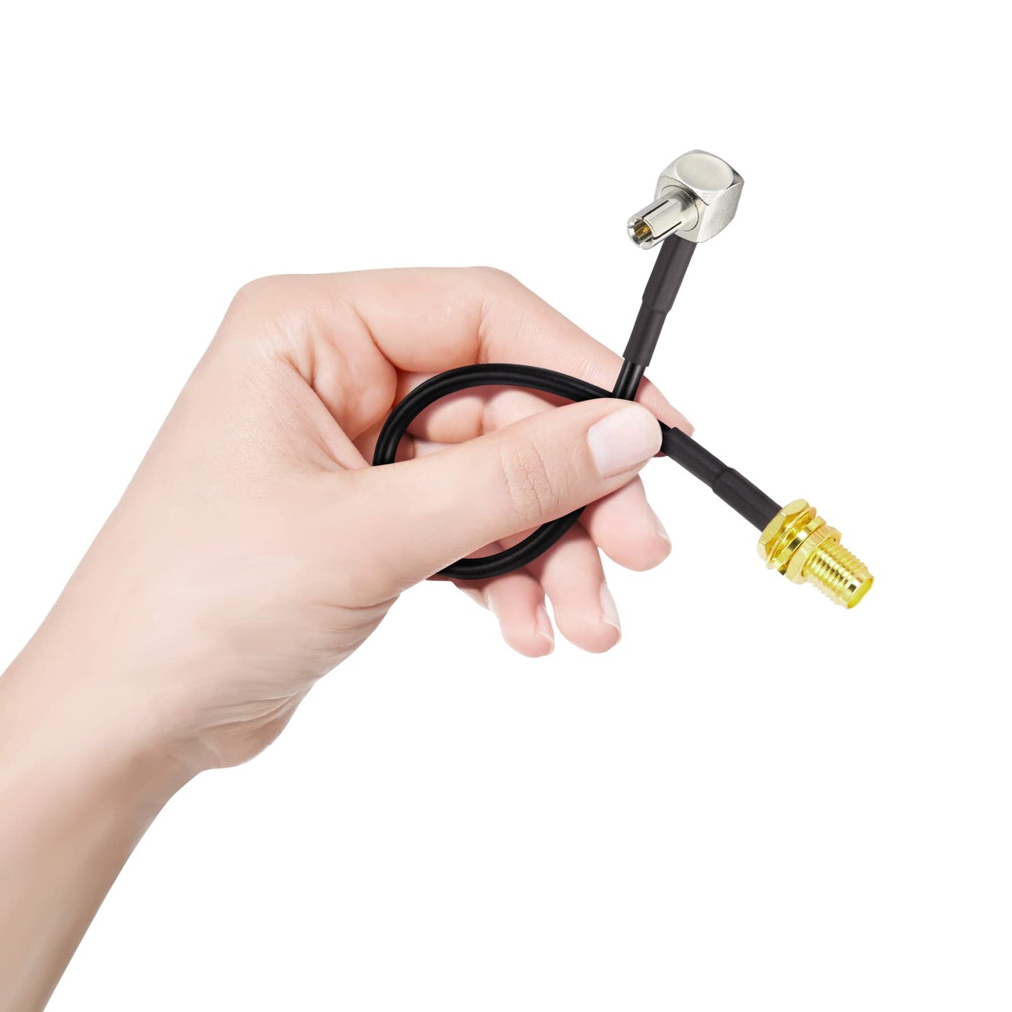 4G LTE antenn adapter SMA adapter till TS9 höger vinkel kontakt pigtail kabel RG174 6 tum 15 cm 2 stycken för Netgear AC785 Hsdpa Huawei 2G 3G 4G LTE antenn UMTS mobil bredband återanvändbar