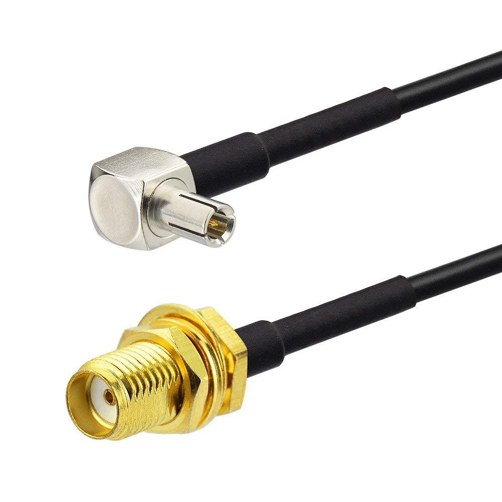 4G LTE antenn adapter SMA adapter till TS9 höger vinkel kontakt pigtail kabel RG174 6 tum 15 cm 2 stycken för Netgear AC785 Hsdpa Huawei 2G 3G 4G LTE antenn UMTS mobil bredband återanvändbar
