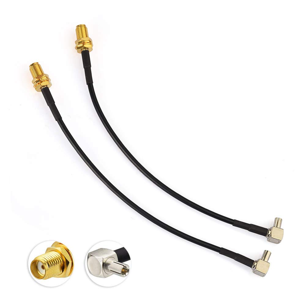 4G LTE antenn adapter SMA adapter till TS9 höger vinkel kontakt pigtail kabel RG174 6 tum 15 cm 2 stycken för Netgear AC785 Hsdpa Huawei 2G 3G 4G LTE antenn UMTS mobil bredband återanvändbar