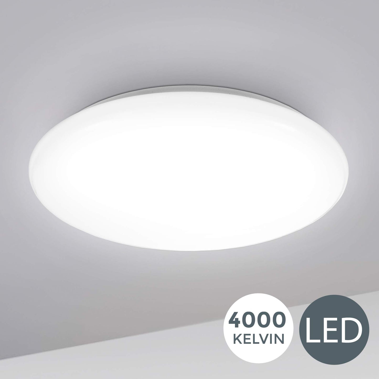 RiteAV I LED taklampa I 12W I 1.200lm I 4.000K neutralvit I IP20 I Ø278 mm
