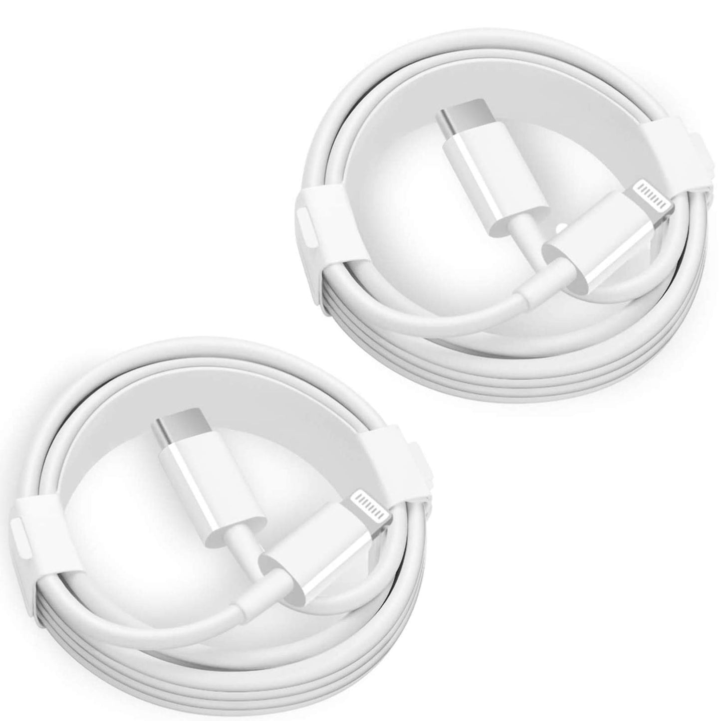 iPhone 20 W snabbladdarkabel 2-pack USB-C till Lightning-kabel (2 m) snabbladdning kompatibel med iPhone 14/13/12/12 Mini/12 Pro/12 Pro Max/11/11 Pro Max/Xs Max/XR/X, iPad med mera