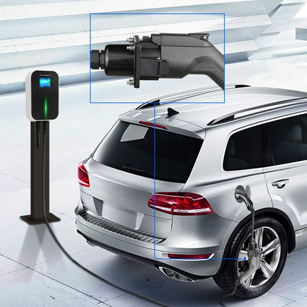 EV-adapter för elfordon förvandlar din laddare typ 1 till typ 2 32A, SAE J1772 till IEC 62196-2