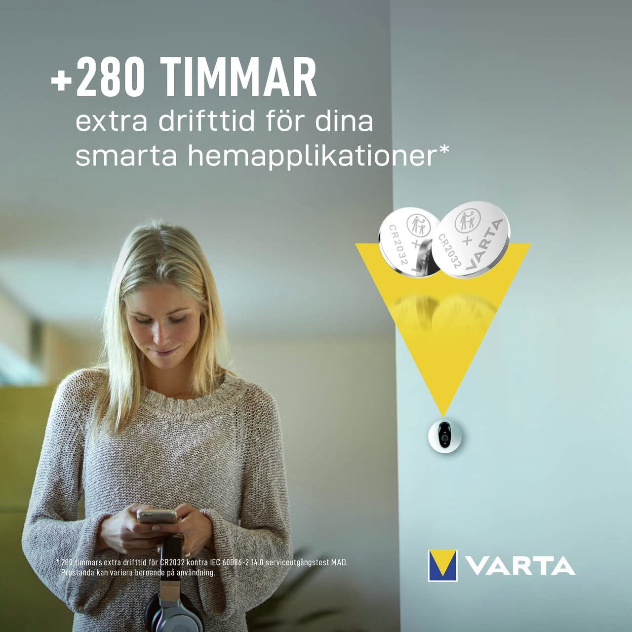 Batteries Electronics CR2032 litium knappcell 3V batteri 5-pack, knappceller i original blisterförpackning med 5