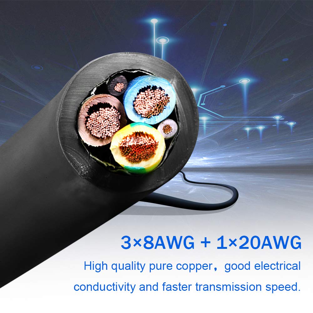 EV-adapter för elfordon förvandlar din laddare typ 1 till typ 2 32A, SAE J1772 till IEC 62196-2