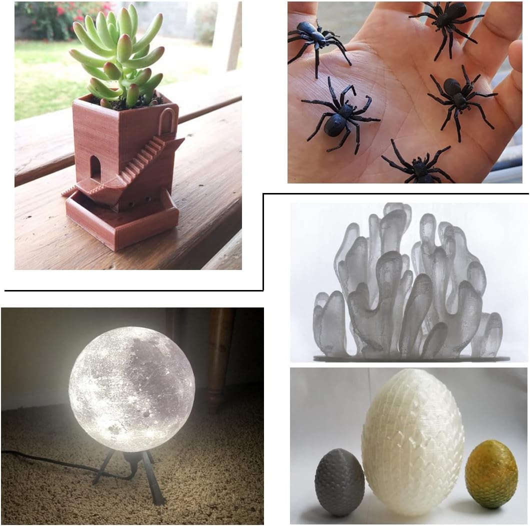 PETG+ 3D-skrivarfilament, PETG+-filament 1,75 mm, dimensionell noggrannhet +/- 0,02 mm, 1 kg spole 3D-skrivarfilament för 3D-skrivare,Genomskinlig