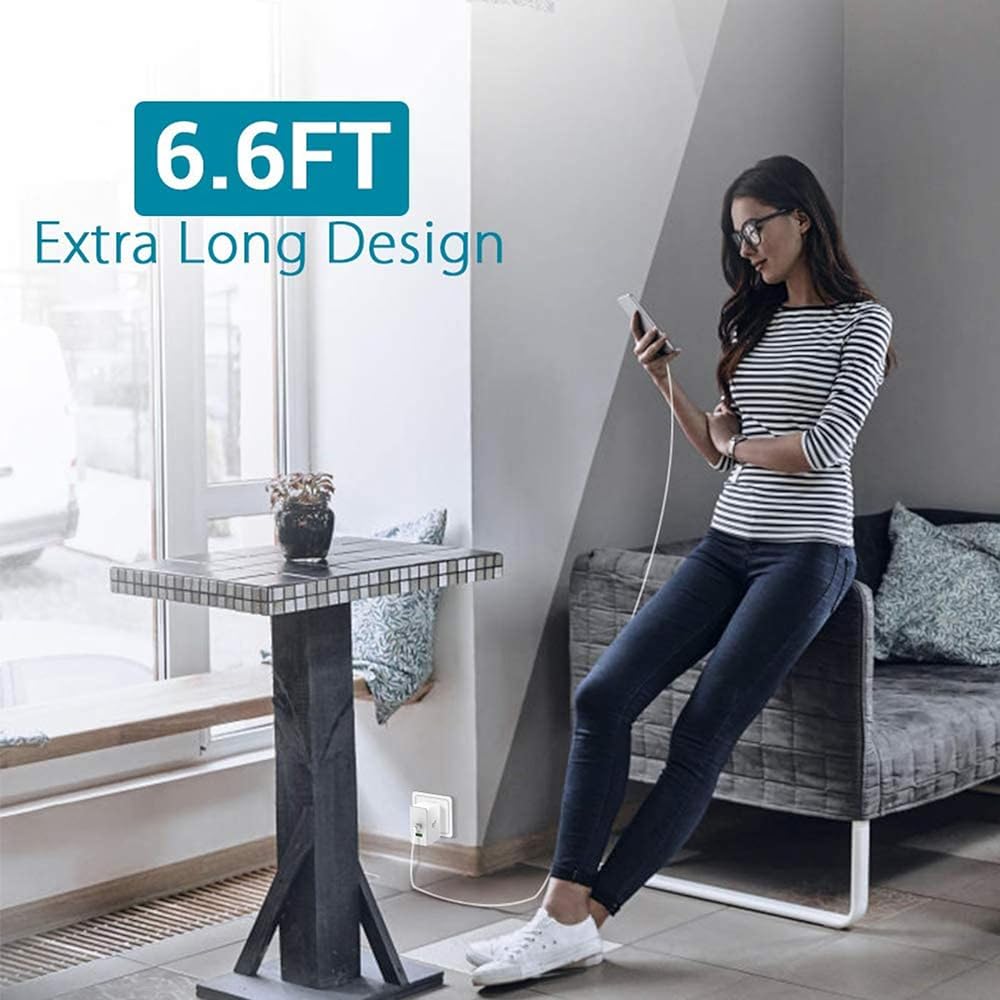 RiteAV - 20 W snabbladdarkabel【Apple MFi-certifierad】2-pack USB-C till Lightning-kabel (2 m) snabbladdning kompatibel med iPhone 12/12 Mini/12 Pro/12 Pro Max/11/11 Pro Max/Xs Max/XR/X, iPad med mera