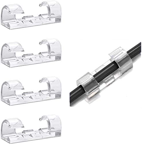 Kabelhållare Självhäftande för kablar (12-PACK) transparant