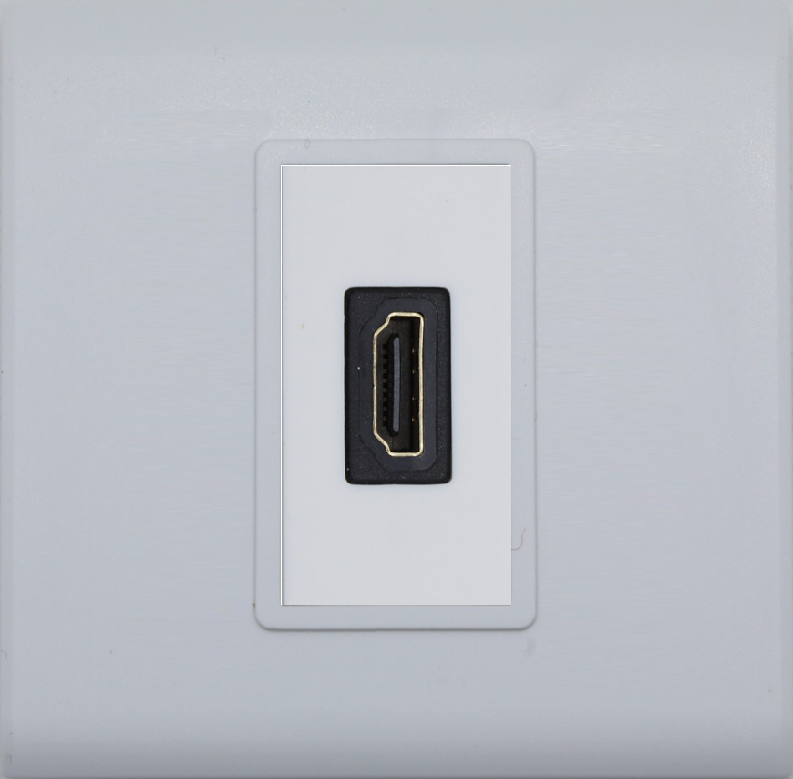 Custom Wall Plate with HDMI Port (Black)