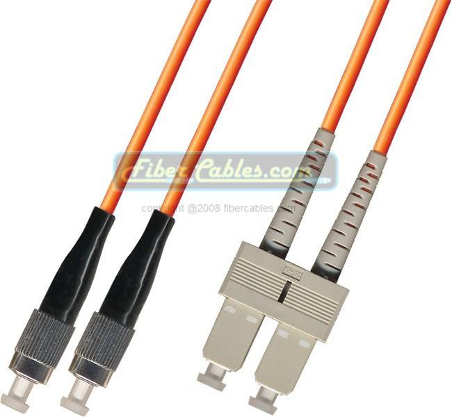 OM1 - Multimode (62.5/125) - Duplex - Fiber Optic Cable - SC to FC- Riser Jacket