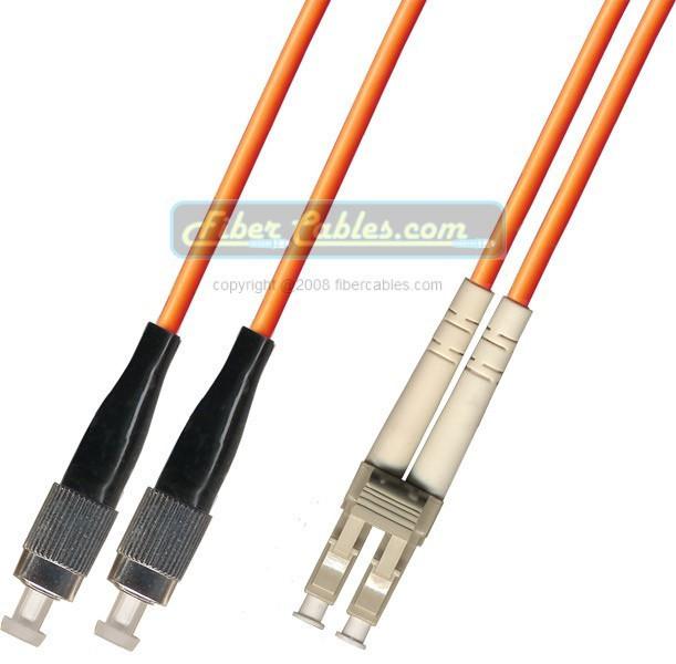 OM2 - Multimode (50/125) - Duplex - Fiber Optic Cable - LC to FC - Riser Jacket