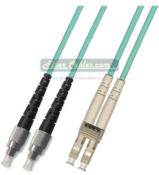 OM3 10G - Multimode (50/125) - Duplex - Fiber Optic Cable - LC to FC - Riser Jacket