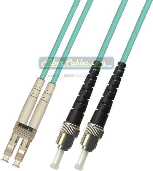 OM3 10G - Multimode (50/125) - Duplex - Fiber Optic Cable - LC to ST - Riser Jacket