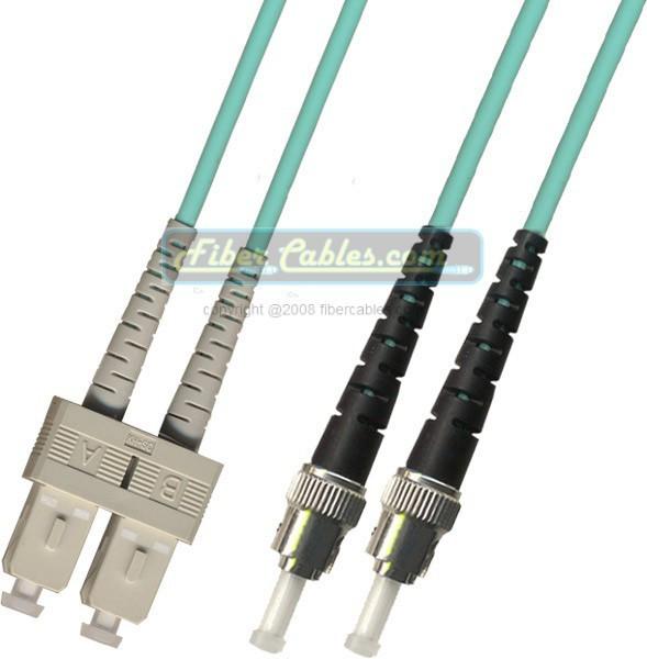 OM3 10G - Multimode (50/125) - Duplex - Fiber Optic Cable - SC to ST- Riser Jacket