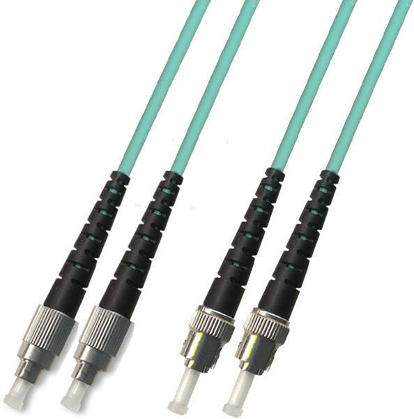 OM3 10G - Multimode (50/125) - Duplex - Fiber Optic Cable - ST to FC- Riser Jacket