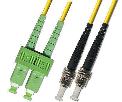 APC/UPC - OS2 - Singlemode (9/125) - Duplex - Fiber Optic Cable - SC/APC to ST/UPC - Riser Jacket