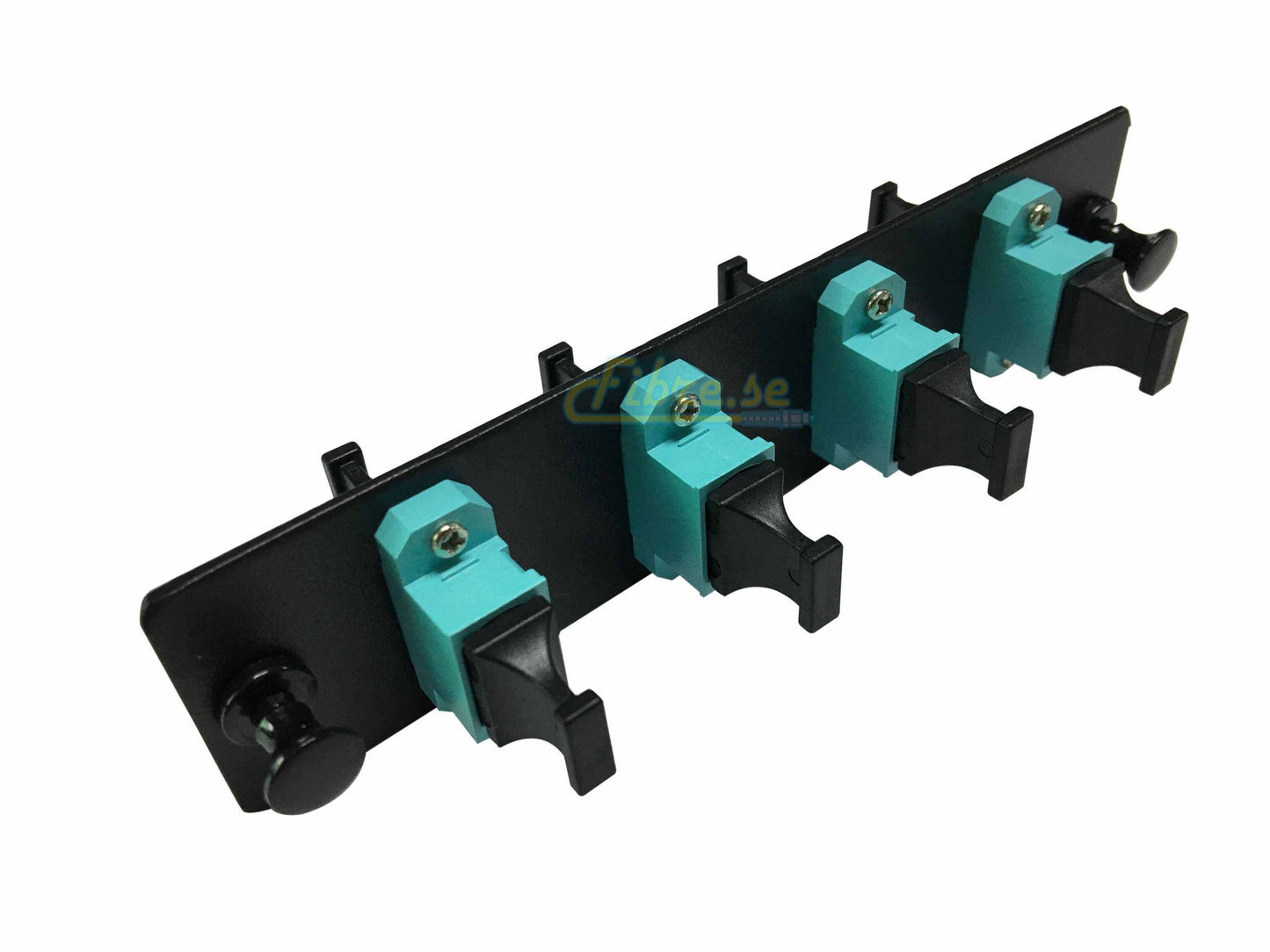 MPO - Simplex - 4 Port - Adapter Panel - OM3 Multimode - Aqua
