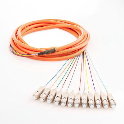 OM2 - Multimode (50/125) - 12 Strand - Fiber Optic Pigtail - SC/UPC - Riser Jacket