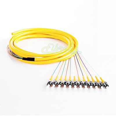 OS2 - Singlemode (9/125) - 12 Strand - Fiber Optic Pigtail - ST/UPC - Riser Jacket