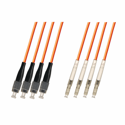 0.3m ( 1FT ) FC-LC Multimode Fiber Optic Cable 50/125 4-Strand